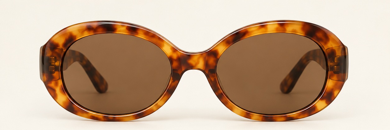 Golden amber tortoiseshell / Brown Amber Avenue, front view
