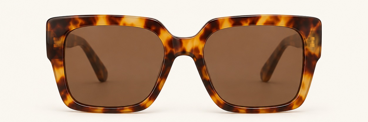 Honey tortoiseshell / Brown Harbour Oversized, front view